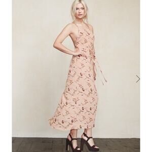 Reformation Ila Hummingbird Print Wrap Dress Limited Edition Size Medium